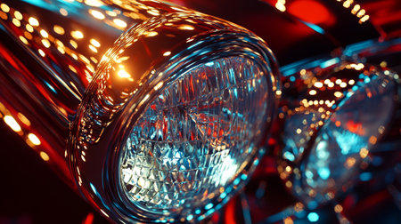 Close-up of a modern car headlight. 3d renderingの写真素材