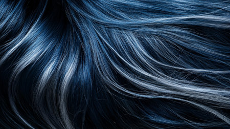 close up of blue hair texture for background and design art work.の写真素材
