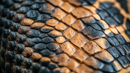 Close up of a snake skin texture background. Macro image of snake skin texture.