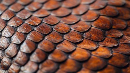 Close up of brown snake skin texture background. Animal skin pattern.
