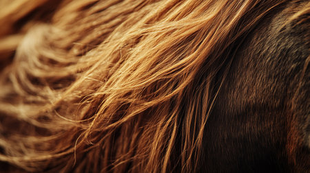 Close-up of a dog's hair. Selective focus.の写真素材
