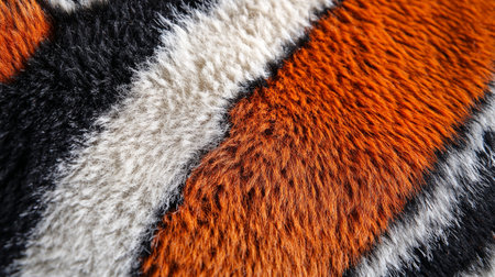 Close-up of fur texture for background. Colorful animal fur.の写真素材