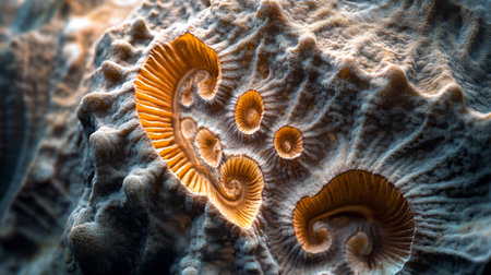 Close-up of a coral in the light of the setting sunの写真素材