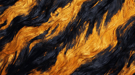 abstract background with black and yellow fur texture. 3d renderingの写真素材