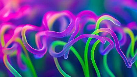 abstract background with colorful 3d fibers. 3d rendered illustration