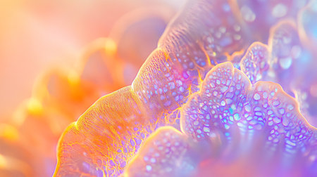 Macro closeup of fractal flower, digital artwork for creative graphic designの写真素材