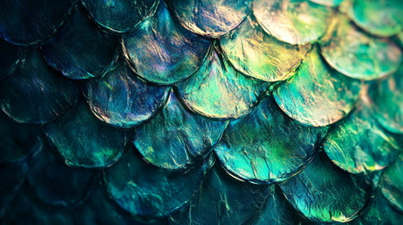 Close up shot of the texture of a fish scale - abstract background