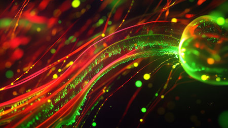 Abstract background with glowing particles. 3d rendering, 3d illustration.