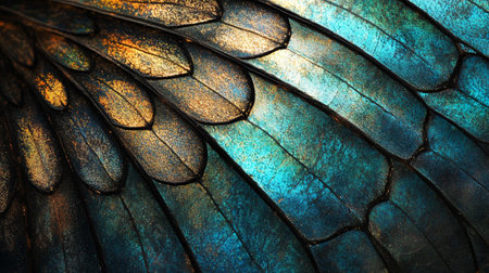 Beautiful butterfly wing texture background. Closeup of butterfly wing texture.