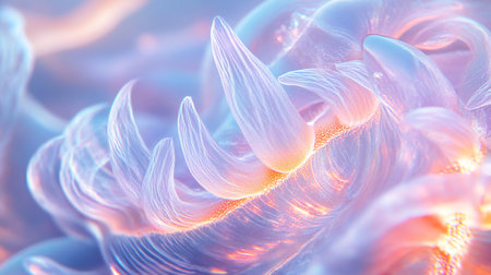 3D illustration of abstract fractal for creative design looks like feathers