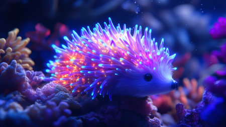 Colorful underwater world with corals and tropical fish. Underwater world with corals and tropical fish.の写真素材