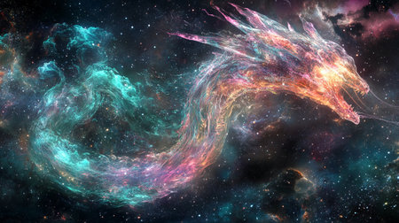 Nebula and galaxies in deep space. Elements of this image furnished by NASAの写真素材