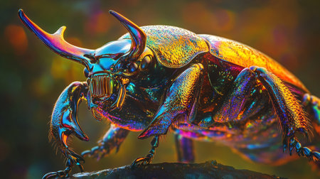 Beetle in the nature. Colorful beetle in the nature.の写真素材