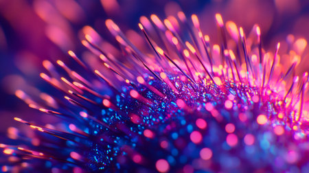 Macro shot of colorful abstract background with bokeh defocused lights