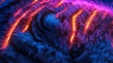 Siberian tiger fur texture background, 3d rendering. Computer digital drawing.の写真素材