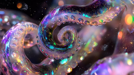 3D surreal illustration. Sacred geometry. Mysterious psychedelic relaxation pattern. Fractal abstract texture. Digital artwork graphic astrology magicの写真素材