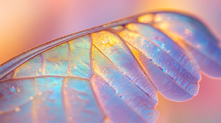 Beautiful butterfly wing with colorful bokeh background, Thailand.の写真素材