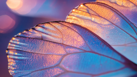 Close up of leaf texture. Abstract background with bokeh effect.