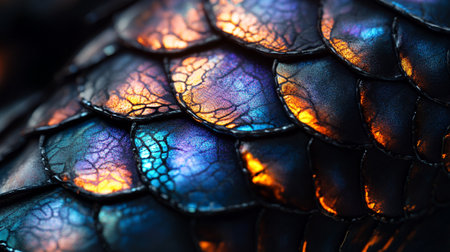 Close up of a snake skin. Macro image of snake skin.の写真素材