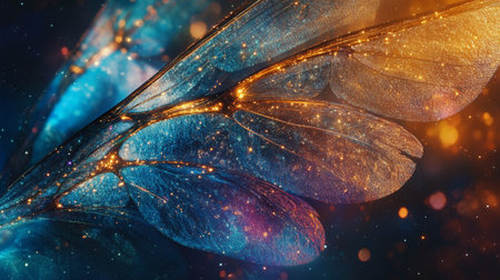 Abstract background with blue feathers. Fantasy fractal texture. 3D rendering.の写真素材