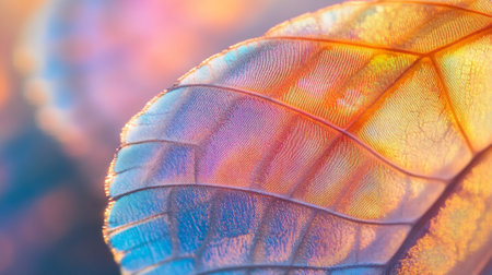 close up of colorful leaf texture background - soft focus with vintage filterの写真素材