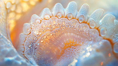 Macro closeup of beautiful fractal flower, digital artwork for creative graphic designの写真素材