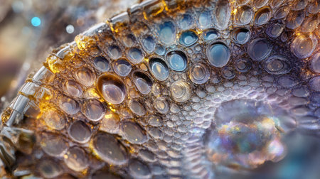 Macro photo of a fish's skin. Macro photography of fish's skin.の写真素材
