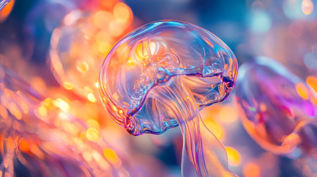 Close-up of a beautiful transparent bubble