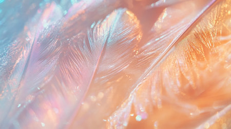 Feathers of a bird, macro photo with shallow depth of field