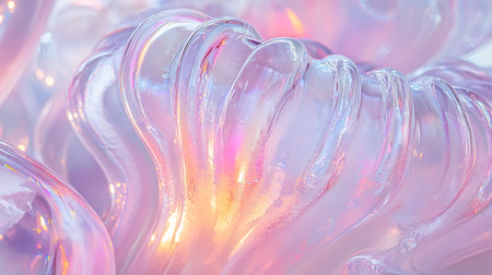 abstract background of pink and purple jellyfish. 3d render