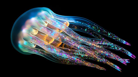 3d rendering of abstract fractal, computer-generated illustration.の写真素材