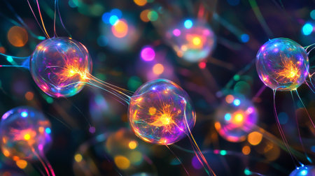 Fractal 3D Illustration. Abstract Background With Bubblesの写真素材