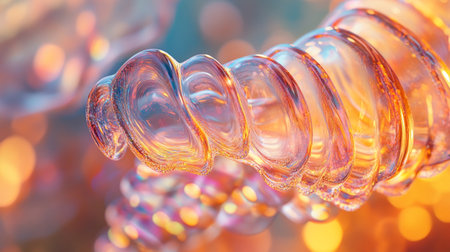 Close up of transparent soap bubbles on blurred bokeh background.