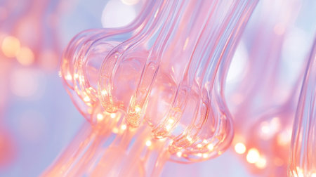 Abstract background with colorful bokeh lights. Soft focus, shallow DOF.の写真素材