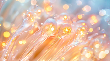 abstract background with bokeh defocused lights and water drops