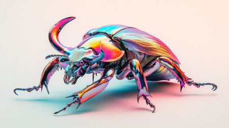 3D Illustration of a Stag beetle (Lucanus cervus)の写真素材