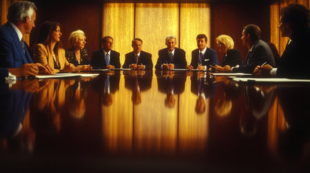 Group of business people having a meeting in a conference room at officeの写真素材