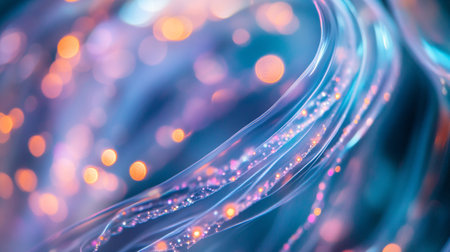 abstract background with bokeh defocused lights and rays of light