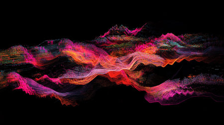 Abstract background with a dynamic wave. 3d rendering, 3d illustration.