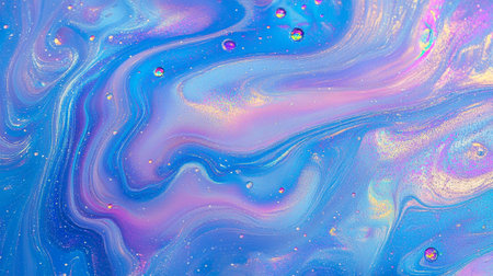 Traditional Ottoman Turkish marbling art patterns as abstract colorful background (close-up shot)