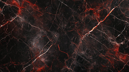 Red and black marble texture background pattern with high resolution, top view.