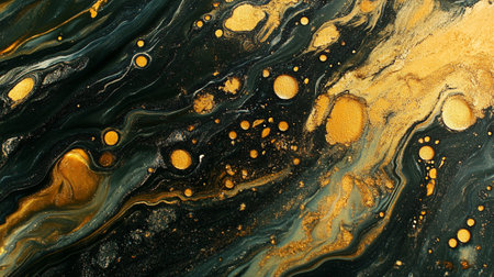 Marble abstract acrylic background. Marbling artwork texture. Agate ripple pattern. Gold powder.の写真素材