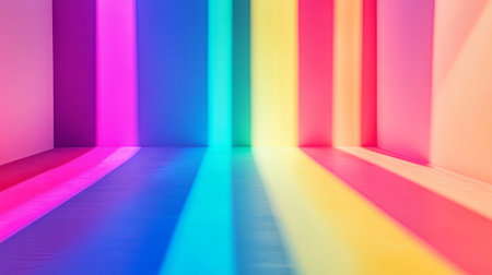 Colorful abstract background, empty room with color light, interior design