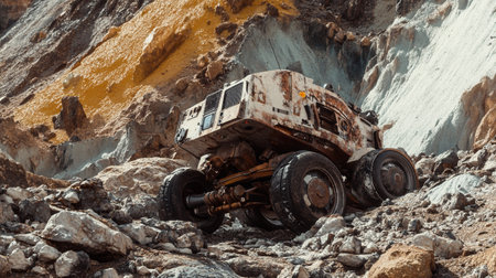 Dangerous mountain road in Himalayas at Ladakh, India.