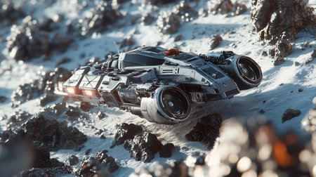 3D CG rendering of space ship. 3D CG rendering.