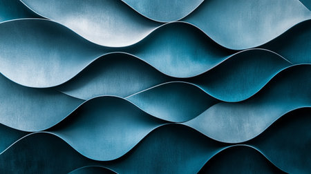 Abstract blue background with curved lines. 3d rendering, 3d illustration.