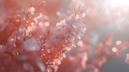 cherry blossom in spring time with soft focus. nature background