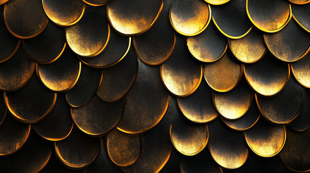 Gold metal background. 3D illustration. 3D CG. High resolution.の写真素材
