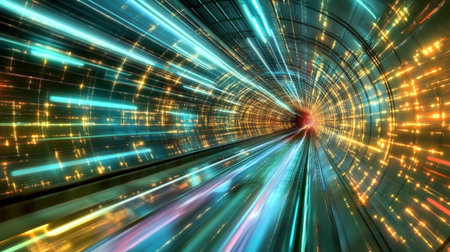 abstract background of speed motion in the tunnel,3d rendering