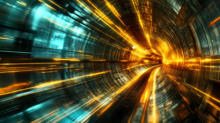 abstract speed motion in the tunnel, digital artwork for creative graphic design